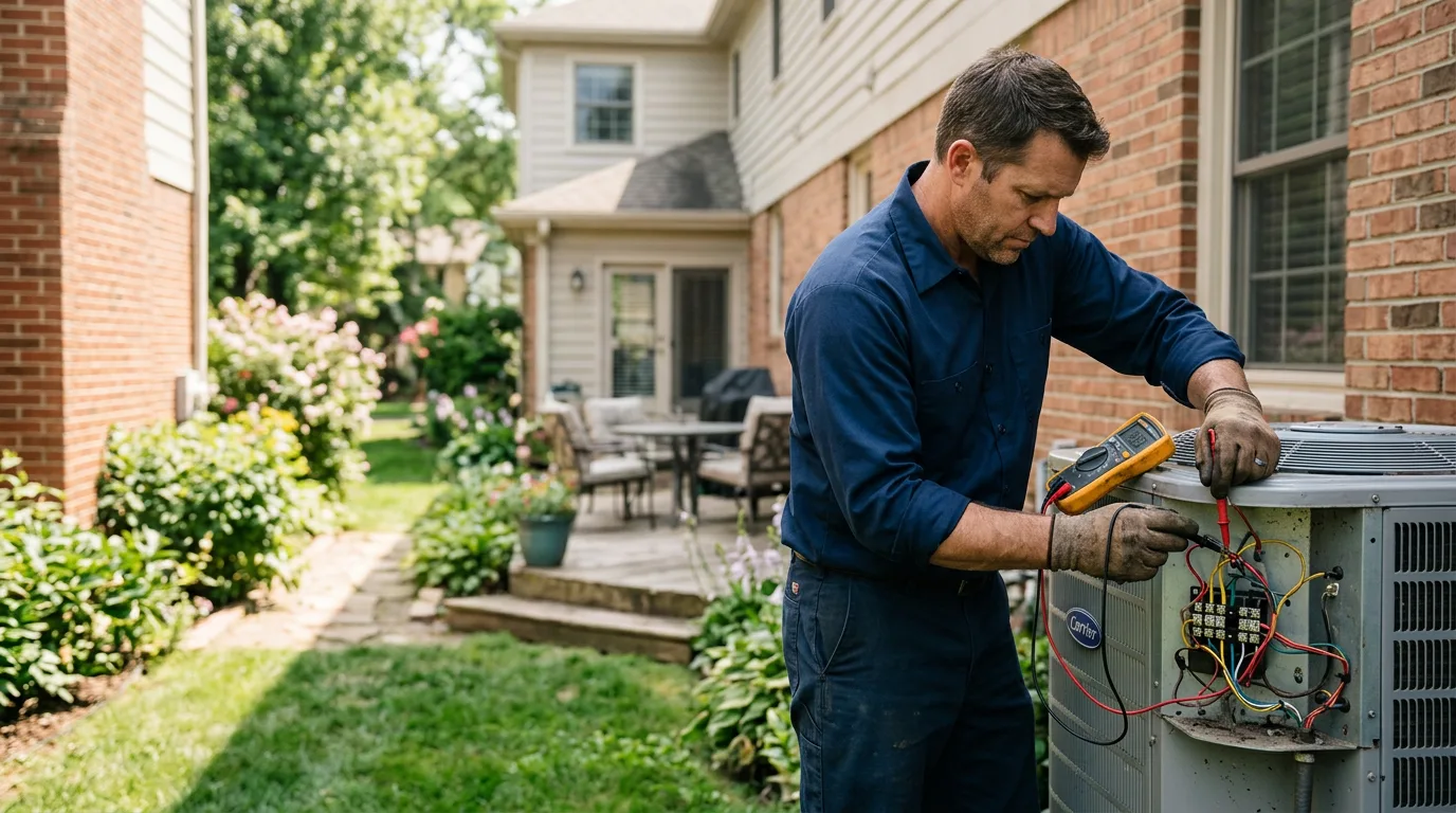 HVAC technician working near Fort Defiance, VA